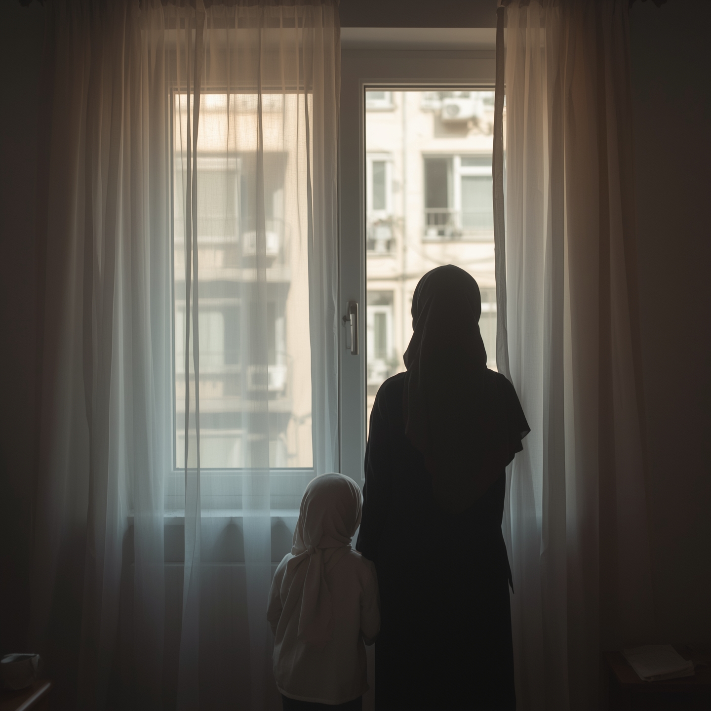 یک پرده ساده یا پوشش سبک، آرامش خانه را حفظ می‌کند. حجاب در خانه