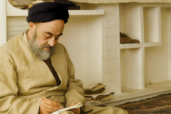 پرترهٔ علامه طباطبایی؛ جهاد فکری، پایگاه فکری، تهاجم فکری | کلیدواژهٔ جست‌وجو: Allameh Tabatabaei portrait «عالِم جامع؛ پیونددهندهٔ برهان و قرآن و عرفان، الهام‌بخش جهاد فکری در عصر تهاجم.»