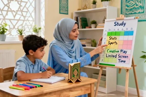 جدول برنامه روزانه رسانه و فعالیت‌های کودک