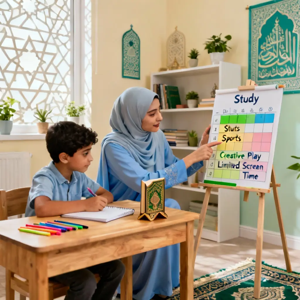 جدول برنامه روزانه رسانه و فعالیت‌های کودک