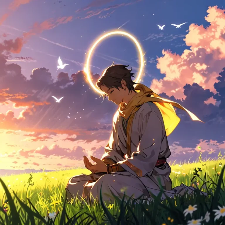 عشق الهی ، جوان مشغول عبادت