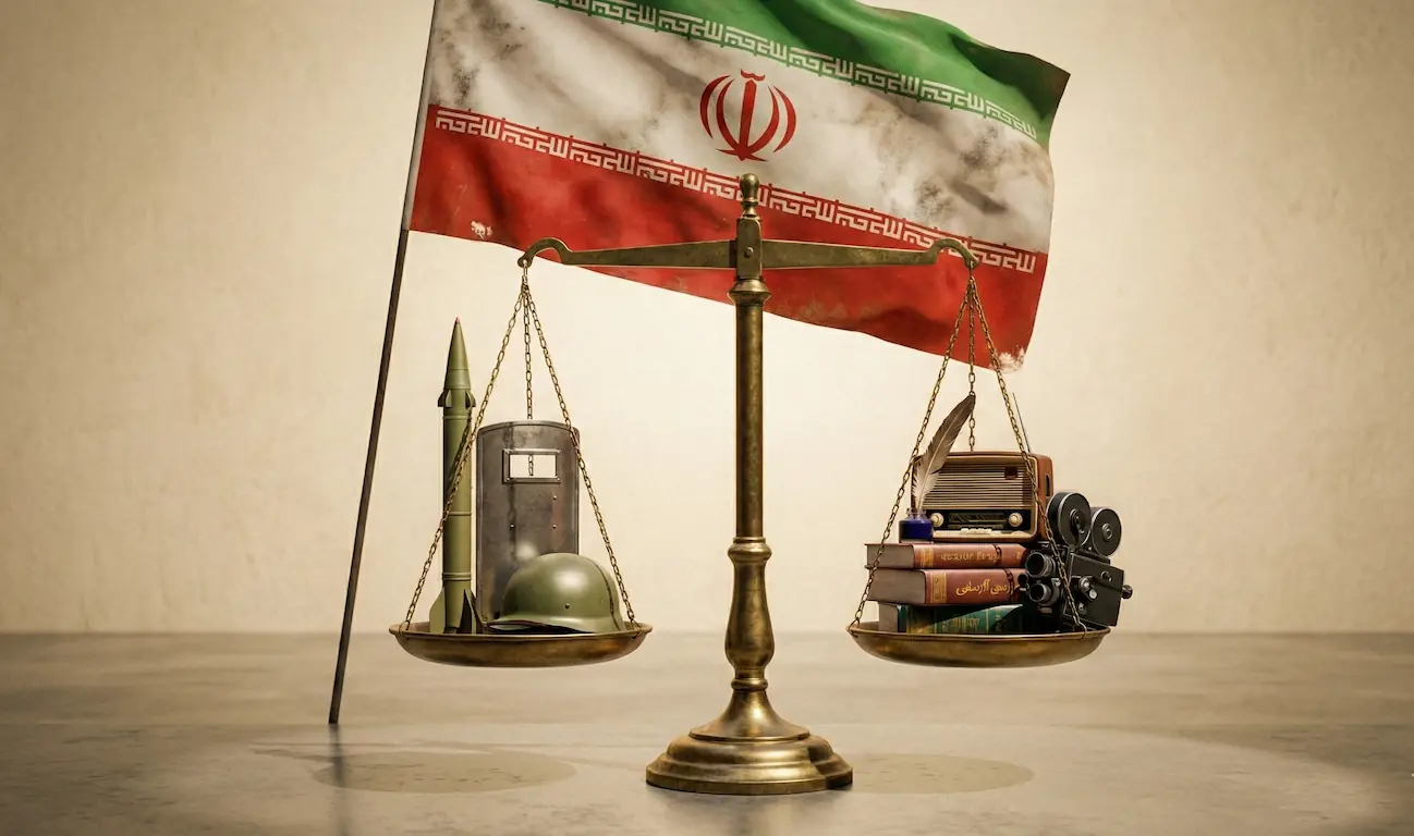 موازنه قدرت نرم و سخت‌افزاری ایران برای ایجاد بازدارندگی در برابر تهدیدات نظامی و اغتشاشات داخلی.